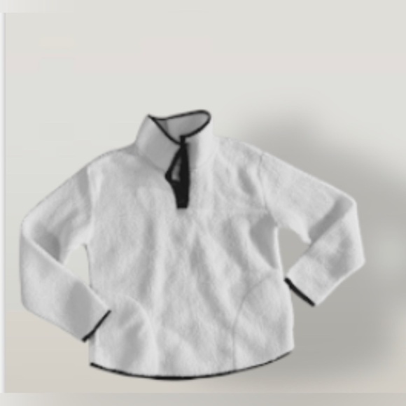 ST JOHN’S BAY polar bear sweatshirt   Sherpa Snap Women High Neck Size M - Picture 5 of 16